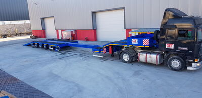 GT LOWBED SEMI TRAILERS which is knows also low loader and can carry heavy loads , excavators , construction machines, transformer, generator , cranes , caravans , army tanks and different kind of big machines. Lowbed Semi Trailers can be produced between 2 axles to 8 axles and loading capacity starting from 20 Tons to 180 Tons , rear or front loading Lowbed Trailers and platform as customer demand with different kind of specification according to demand. Self steering axles, hydraulic auto remote control axles, pool type chassis, Low bed Trailers hydraulic ramp, platform type chassis can be used in different kind of Low bed trailer